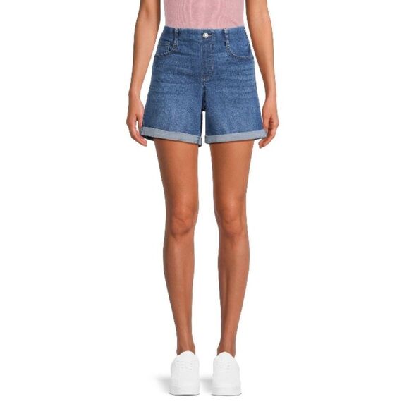 Women’s Denim Rolled Cuff Comfy Shorts 2-Pack Size XL - Picture 9 of 16
